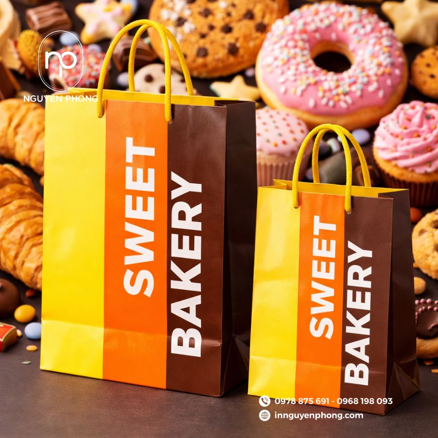 In túi giấy đựng bánh giá rẻ tại TPHCM